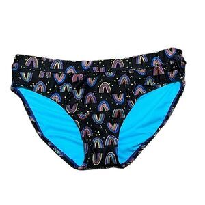 NWT Dolfin Swimwear Uglies Be Happy‎ Asymmetrical Workout Swim Bottoms, Size XL